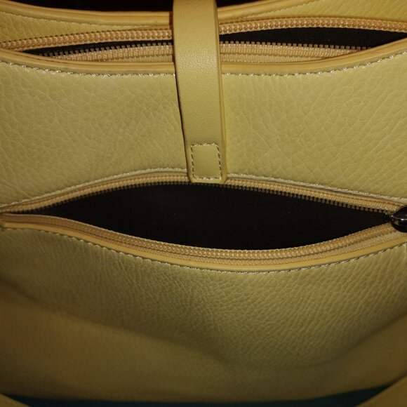 Blush Ladies Man Made Materials Yellow Zipper Closure Handbag / Shoulder Bag - Picture 7 of 7